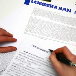 Person signing loan consolidation papers